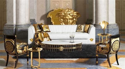 versace bench|Versace living room.